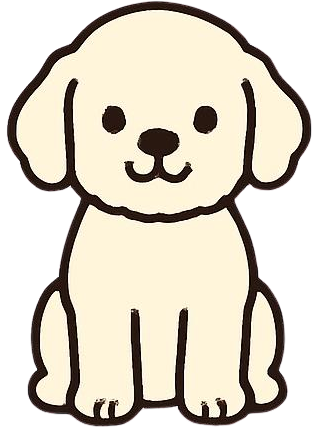 Hand-drawn goldendoodle illustration